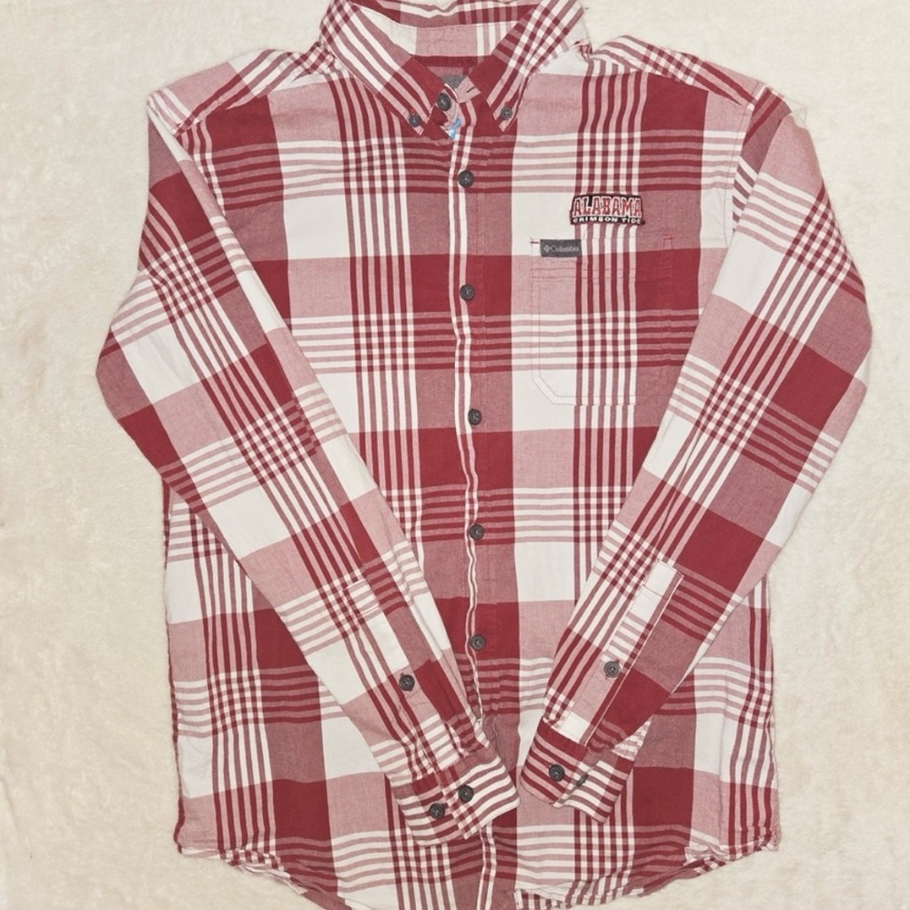 Alabama University Columbia Shirt Mens Medium Long Sleeve Button Down